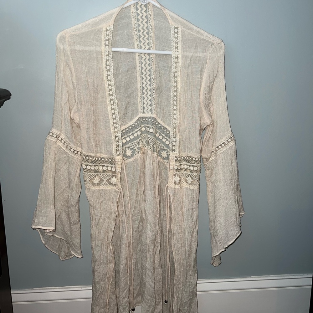 Women’s long cover,sheer and knit